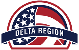 Delta Region Volleyball banner logo