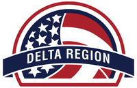 Delta Region Volleyball banner logo